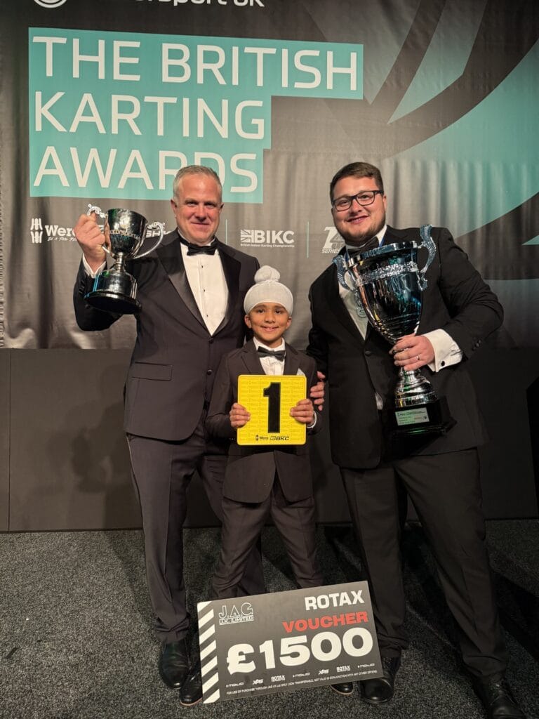 Dhian, British MicroMax kart racing driver during a competitive race weekend