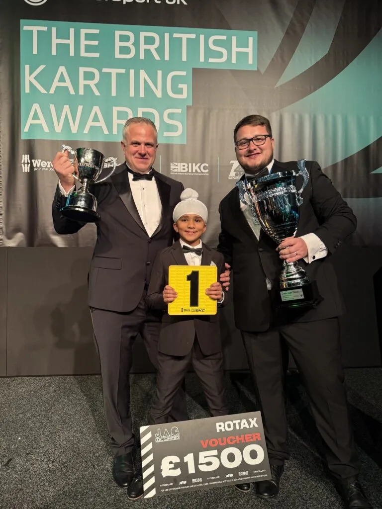 Dhian, British MicroMax kart racing driver during a competitive race weekend